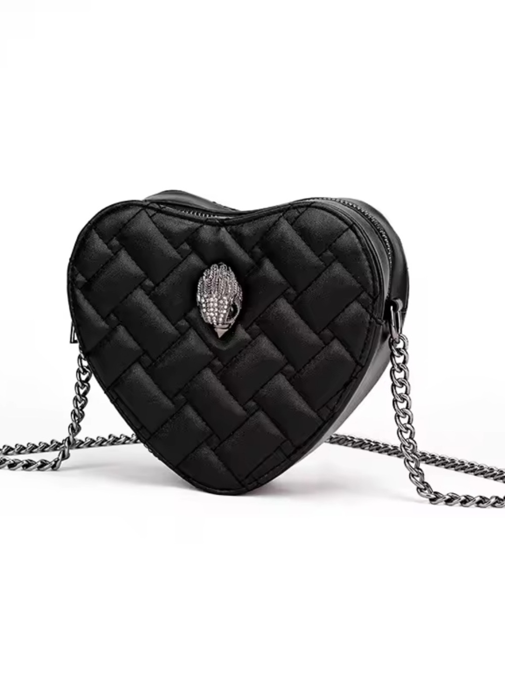 New Kurt Geiger Heart-Shaped Quilted Crossbody 7.5 inch length and 6 inch height
